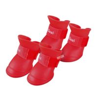 Zapatos de Silicona para Mascotas Perros y/o Gatos Talla XXL Rojo