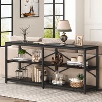 Mesa Consola Moderna Teo 180 cm Negro R&R MUEBLES