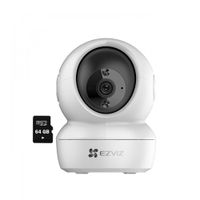 Cámara Wifi Ezviz H6C PRO Full Hd 2Mp Gira 360 Botón Llamada Micro SD 64Gb
