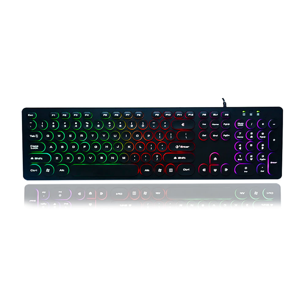 Teclado Gamer Usb Retroiluminado Con Led Rgb Seisa Dn Dy02 Plazavea