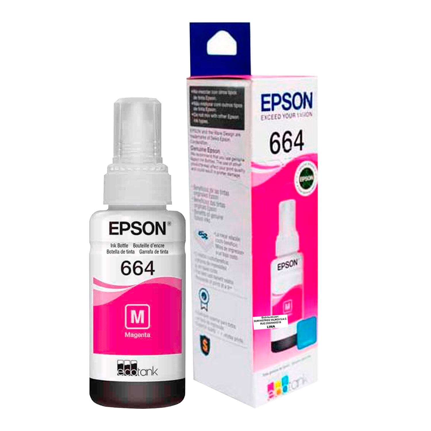 Tinta Epson T664 Magenta para L210 / L475 Original