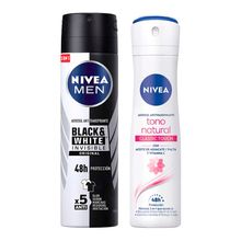 pack-desodorante-spray-nivea-invisible-b-w-male-frasco-150ml-desodorante-spray-nivea-tono-natural-classic-touch-frasco-150ml