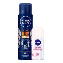 pack-desodorante-spray-nivea-stress-protect-male-frasco-150ml-desodorante-roll-on-nivea-pearl-beauty-frasco-50ml