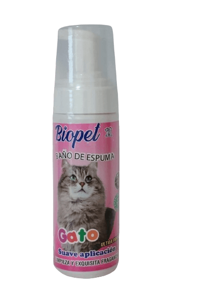Espuma de Baño en Seco BioPets para Gato x 180 ml