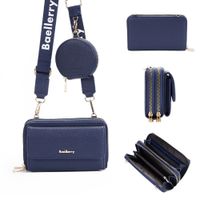 Bandolera De Cuero Vegano 1897 Azul