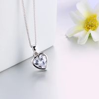 Collar Enamorada Novia Regalo San Valentín Genieka Crystal Heart Silver