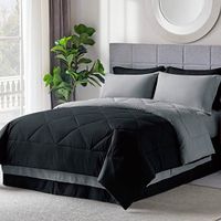 Cubrecama De Verano 2 Plazas Interiotex 144 Hilos  Cocos Negro Con Plomo
