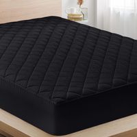 Protector De Colchon Con Liga 1 Plaza Interiotex 144 Hilos Cocos Negro