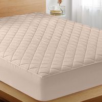 Protector De Colchon Con Liga King Interiotex 144 Hilos Cocos Beige Claro