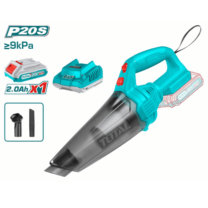 Aspiradora 0.5 Litros 20v Incluye Bateria y Cargador Total TVLI20126 -  plazaVea - plazaVea