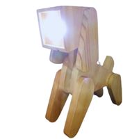 Perrito de Madera con Lampara