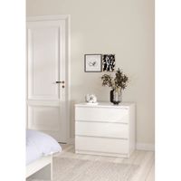 Cómoda Moderna 3 Cajones Sandoval Blanco R&R MUEBLES