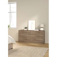 Cómoda Moderna Serna 6 Cajones Marrón R&R MUEBLES