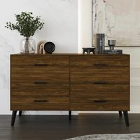 Cómoda Moderna Valera 6 Cajones Marrón R&R MUEBLES
