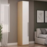Armario Delgado Alfil color Roble/Blanco TU MESITA 1 puerta