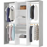 Armario Vestidor Amadeus color Blanco/Gris 2 cajones TU MESITA