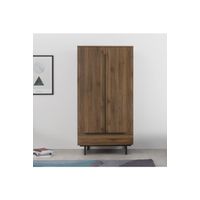 Ropero Clásico Bruce color Marrón 2 puertas 1 cajón TU MESITA