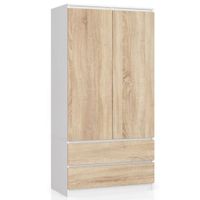 Ropero Moderno Marron y Blanco R&R MUEBLES