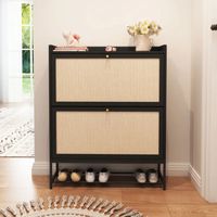 Zapatera Moderna Rendon Negro R&R MUEBLES