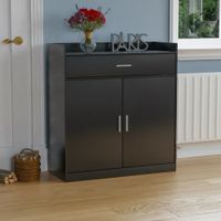 Zapatera Moderna Shori Negro R&R MUEBLES