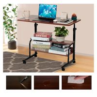 Mesa Escritorio Para Laptop Con Ruedas Portátil Ajustable Marrón 1361