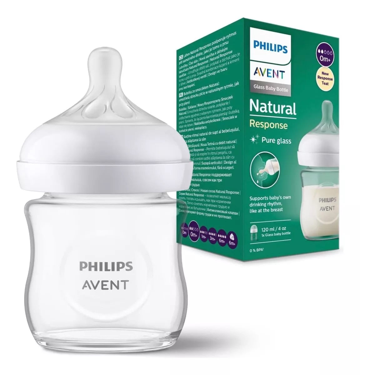 Biberon Para Recien Nacido Avent Natural 3.0 De 120ml De 0m+