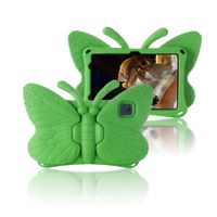 Funda Tab A7 Lite 8.7"" de Goma Mariposa Verde Antishock Resistente a Caidas y Golpes