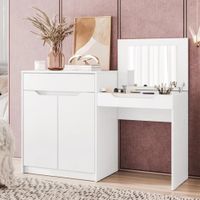 Tocador y Cómoda Moderna Moisés color Blanco TU MESITA