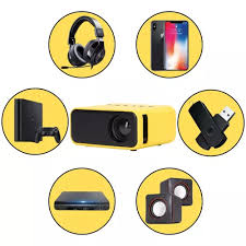 Mini Proyector Portatil Full Led Soucer  YT 500 Color Amarillo  Wiffi