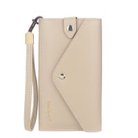 Billetera De Cuero Vegano N8616 Almendra