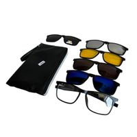Gafas 6 En 1 Lentes Magnéticos Intercambiables con Filtro Uv 400 Hombre