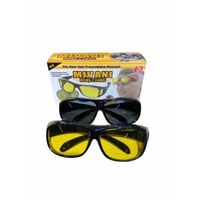 Lentes de Dia y Noche 2x de Moto Autos Camionetas Protección UV400 Gafas Nocturnas y diurnas