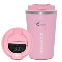 Vaso para bebidas con Sensor de Temperatura Color Rosado