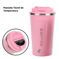 Vaso Térmico Con Control De Temp C° De Acero 510 ml Color para Rosado