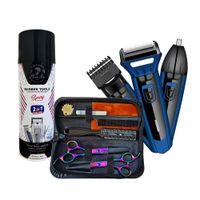 Kit de Tijeras + Afeitadora Sonar 3 en 1 + Spray Lubricante