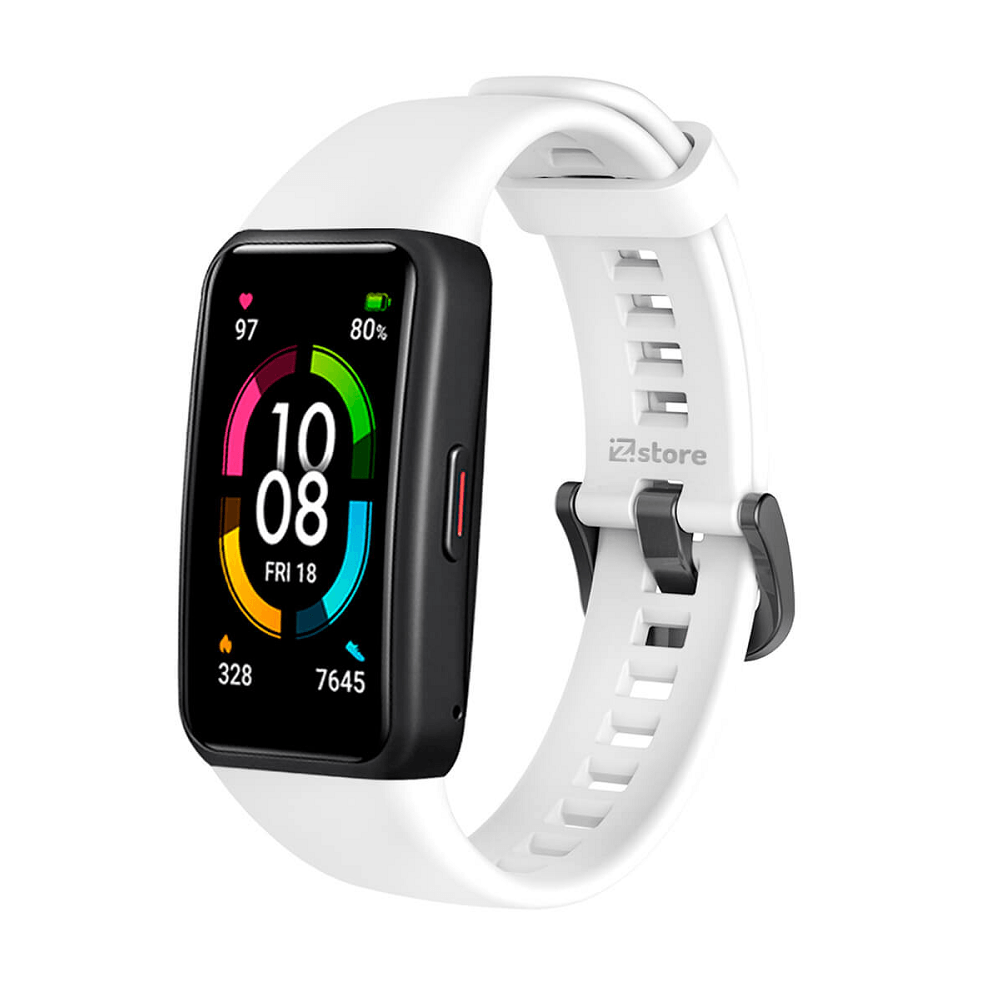 Correa de silicona para Huawei Band 6 blanco
