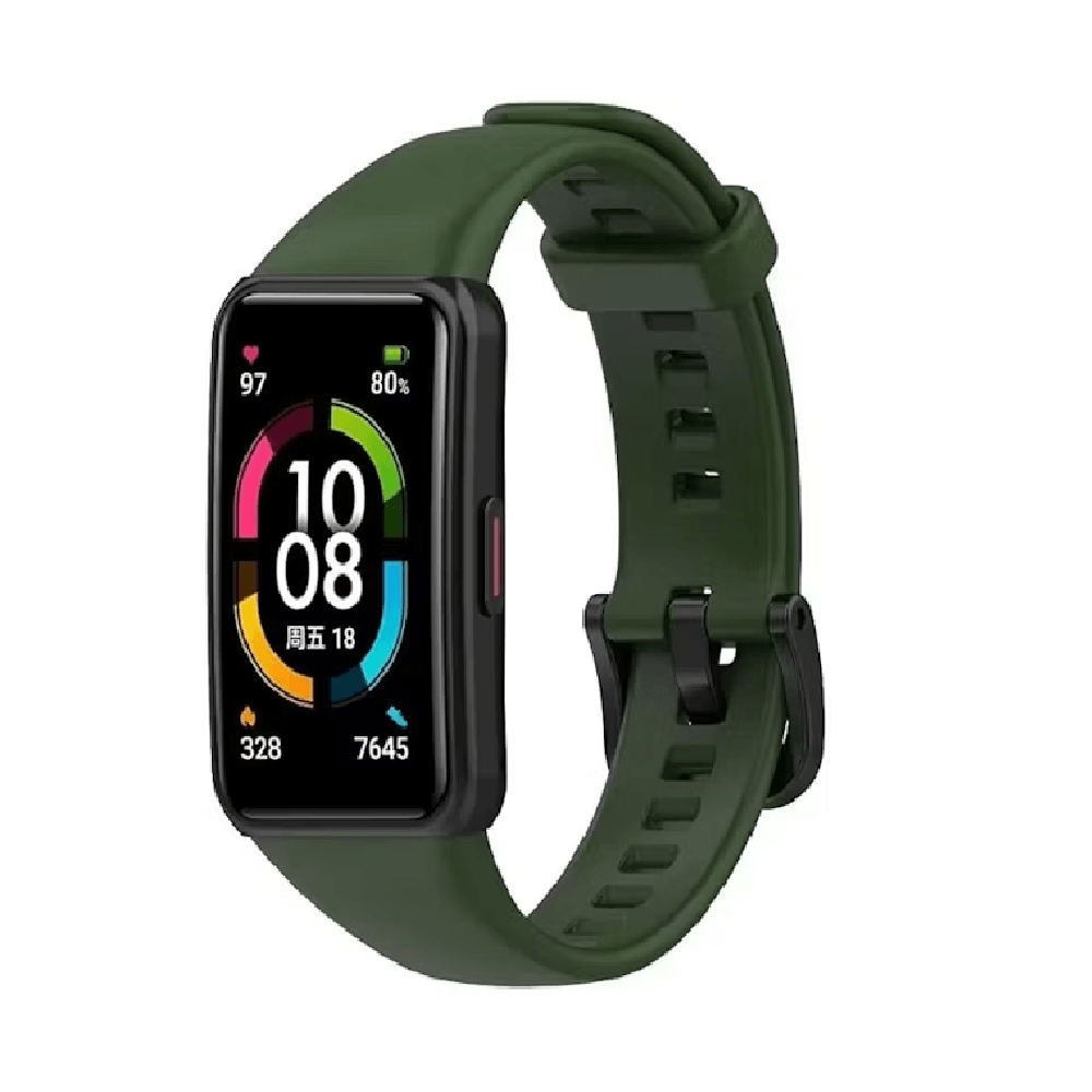 Correa de silicona para Huawei Band 6 verde