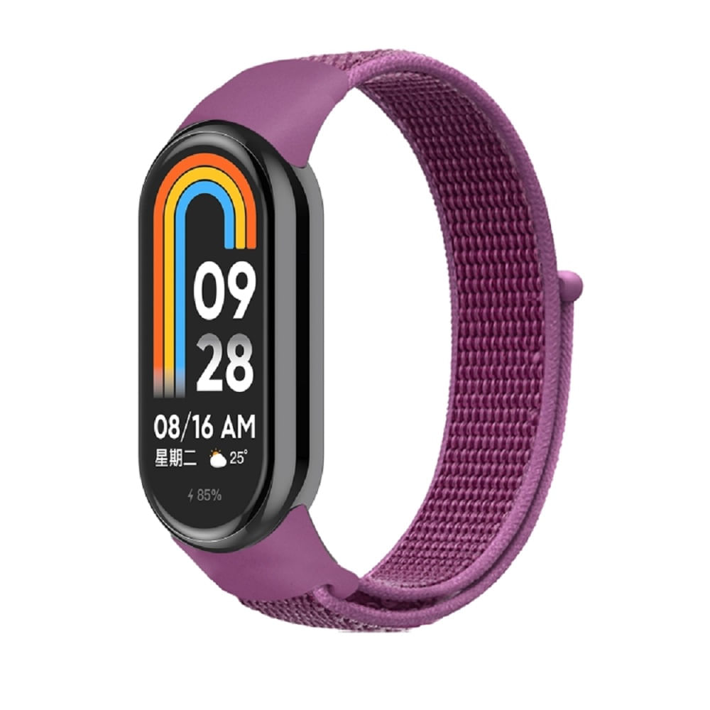 Correa nylon para Xiaomi miBand 8 morado