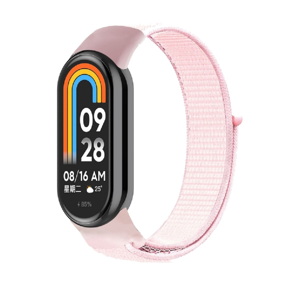 Correa nylon para Xiaomi miBand 8 rosado