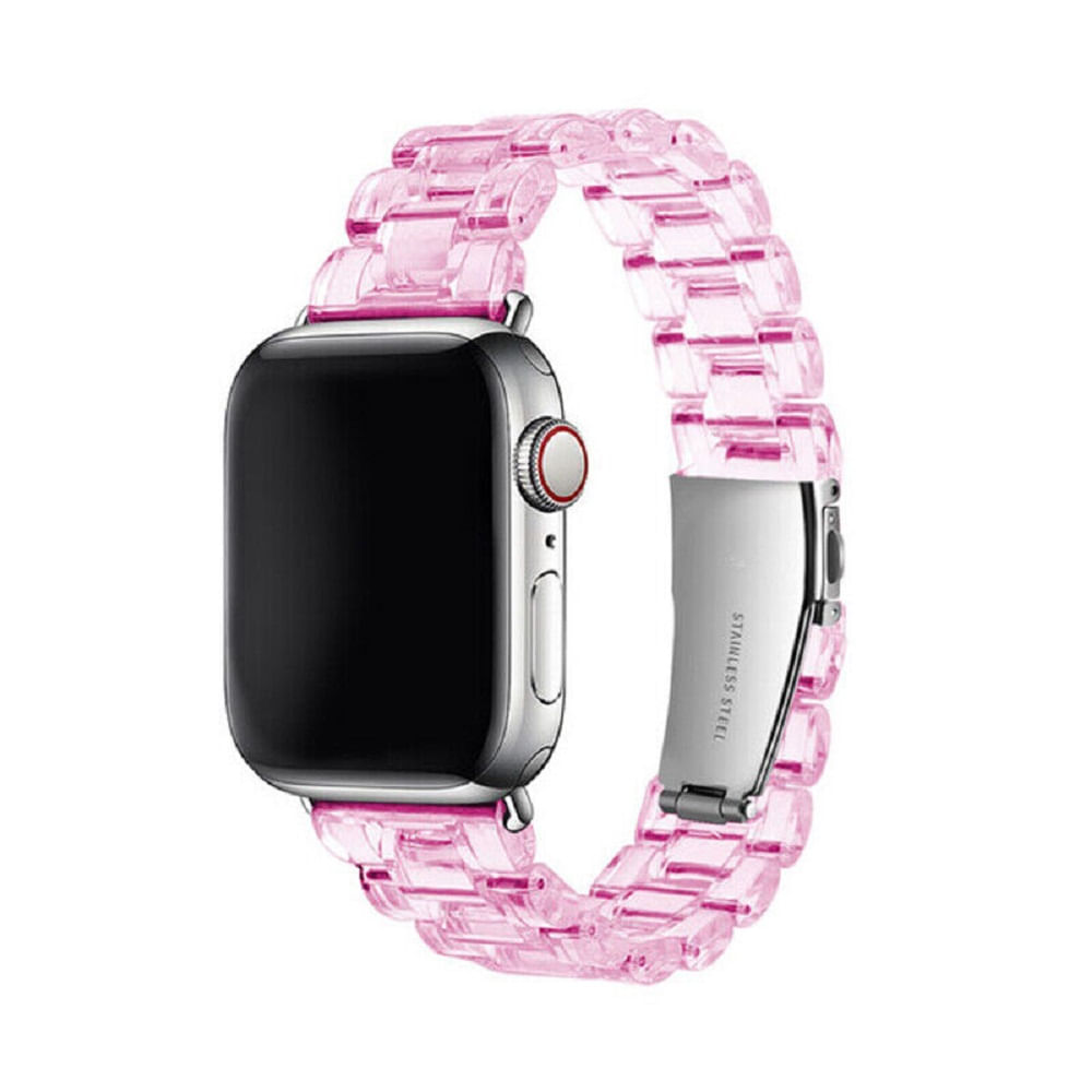 Correa Transparente de acrílico para Smartwatch 42mm/44mm/45mm/49mm  Rosado