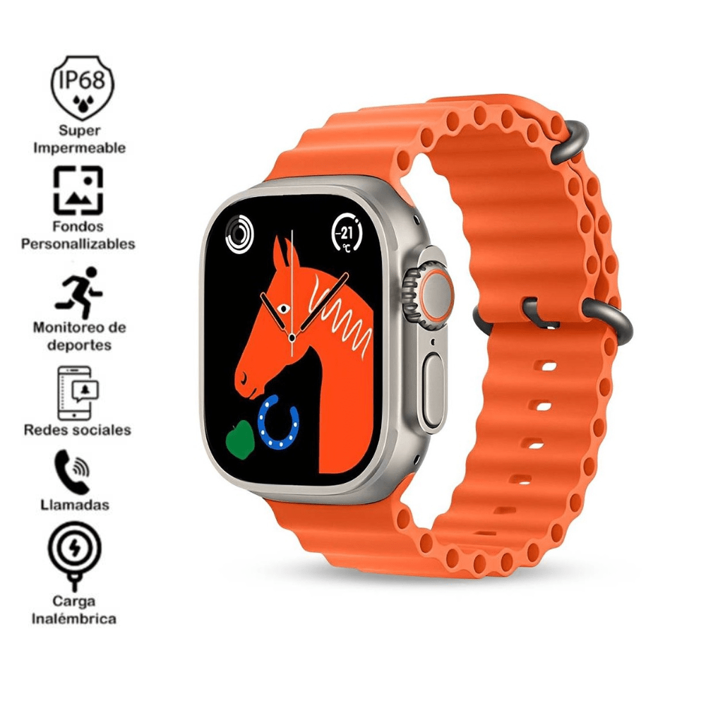 Smartwatch T900 Ultra Big 2.09 Naranja