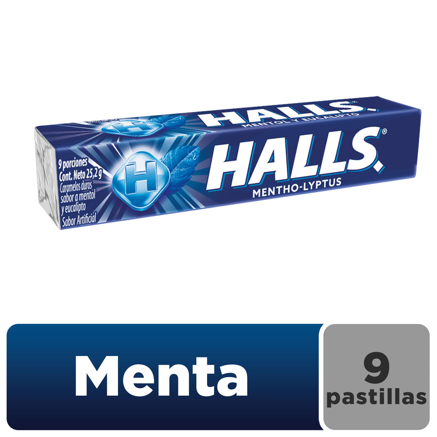Caramelos HALLS Menta Eucalipto Paquete 9un