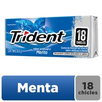 Chicle TRIDENT Sin Azúcar sabor Menta Envase 18un