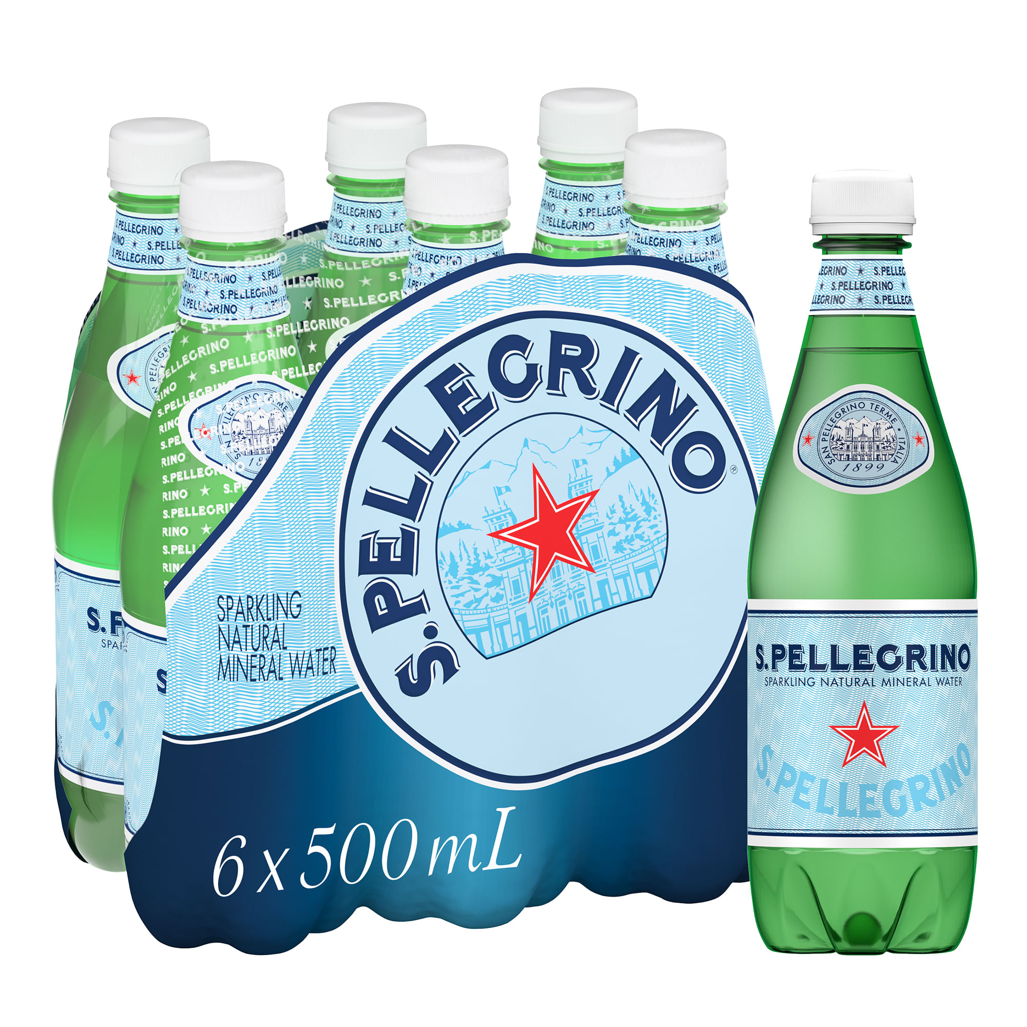 Agua Mineral con Gas SAN PELLEGRINO 500ml Paquete 6un