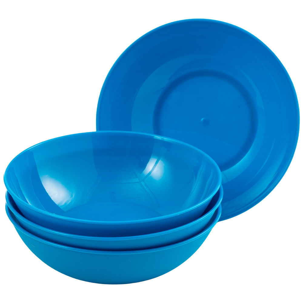 Set de Bowls VIVA HOME Plásticos Surtidos 4pzas (Modelos Aleatorios