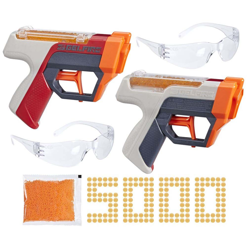Juguete Lanzador NERF Ner Gelfire Dual Wield Pack F8087 Blanco
