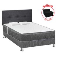 Dormitorio FORLI Acqua 2 Plazas Blanco/Gris + Sofá Cama