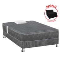 Cama Americana FORLI Acqua 1.5 Plazas Gris/Gris + Sofá Cama