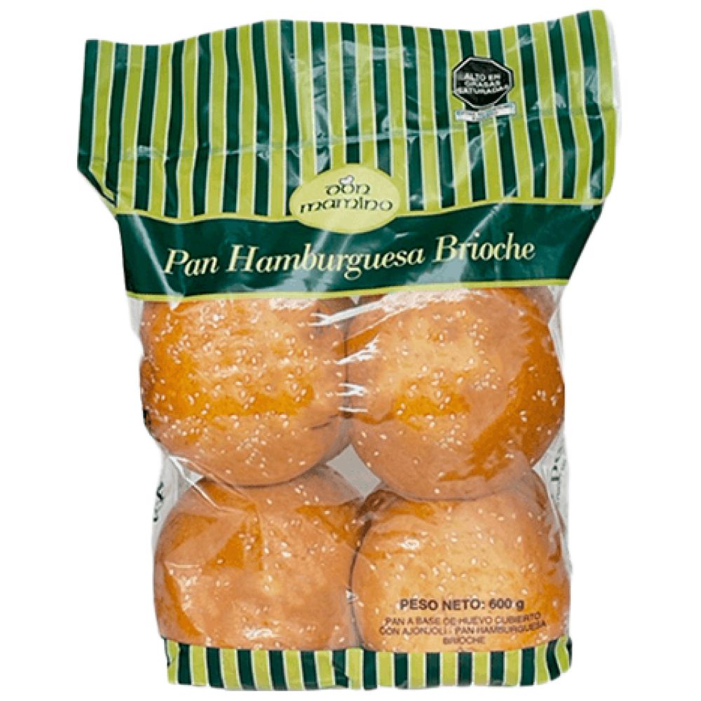Pan Hamburguesa DON MAMINO Brioche Bolsa 600g