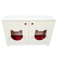 Casita Arenera para Gatos Mosha color Blanco TU MESITA